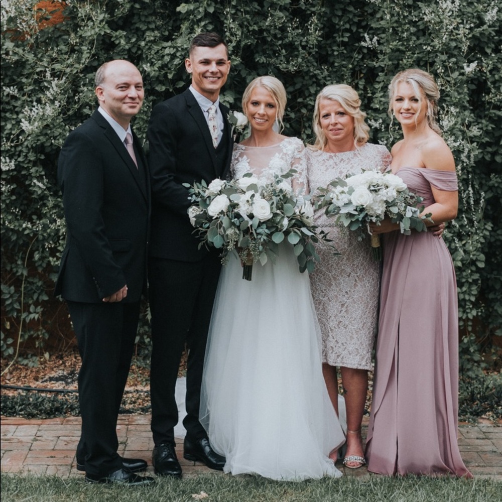 Azazie Kaitlyn dress in Vintage Mauve